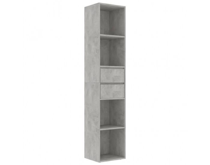 Sonata Шкаф библиотека, бетонно сив, 36x30x171 см, ПДЧ