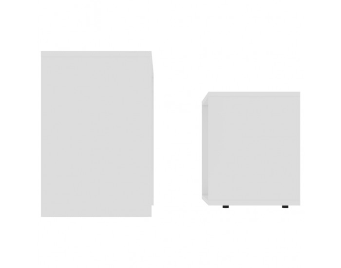 Sonata Комплект маси за кафе, бял, 48x30x45 см, ПДЧ