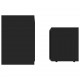 Sonata Комплект маси за кафе, черен, 48x30x45 см, ПДЧ