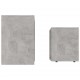 Sonata Комплект маси за кафе, бетонно сив, 48x30x45 см, ПДЧ