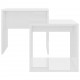 Sonata Комплект маси за кафе, бял гланц, 48x30x45 см, ПДЧ