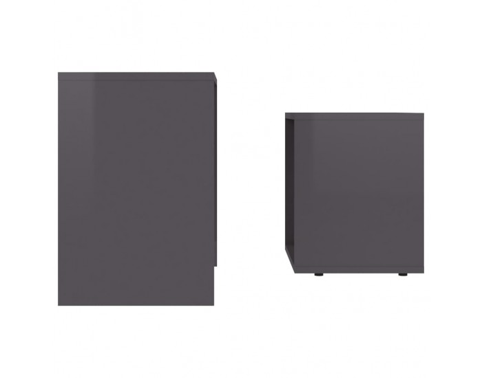 Sonata Комплект маси за кафе, сив гланц, 48x30x45 см, ПДЧ