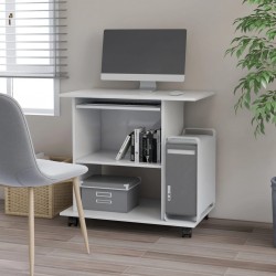 Sonata Компютърно бюро, бял гланц, 80x50x75 см, ПДЧ - Бюра