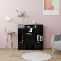 Sonata Шкаф библиотека, черен, 90x30x90 см, ПДЧ Sonata Шкаф библиотека, черен, 90x30x90 см, ПДЧ - Шкафове, Витрини, Модулни секции