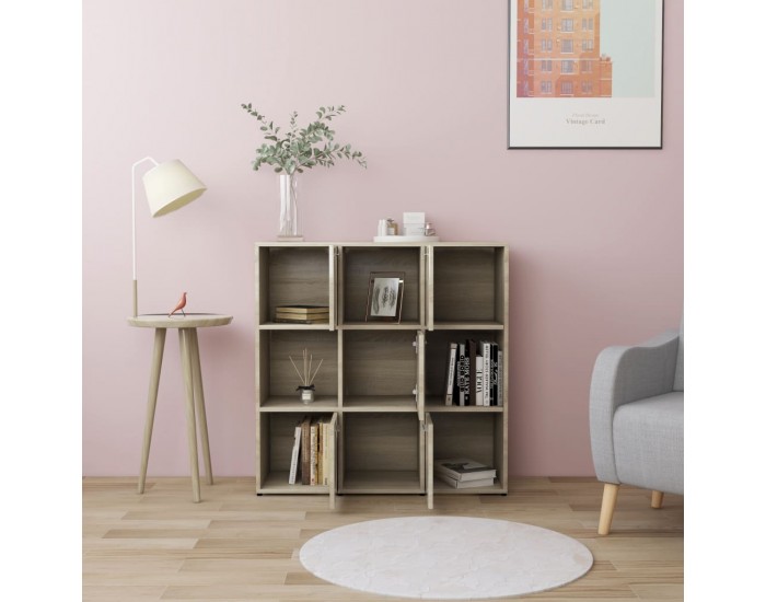 Sonata Шкаф библиотека, дъб сонома, 90x30x90 см, ПДЧ