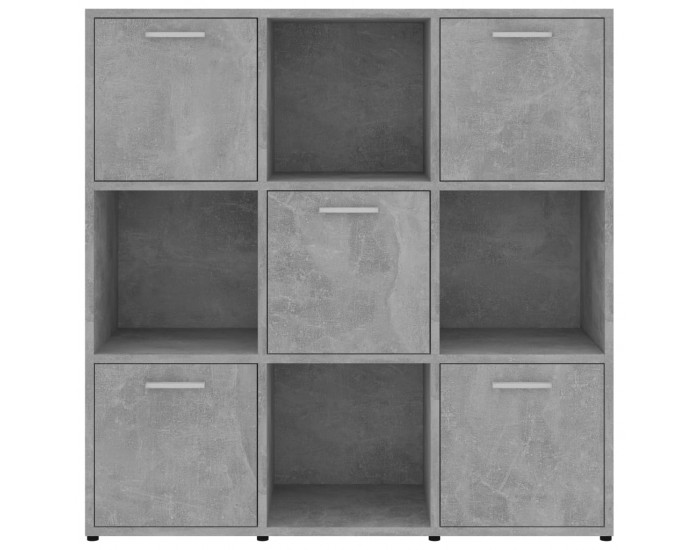 Sonata Шкаф библиотека, бетонно сив, 90x30x90 см, ПДЧ