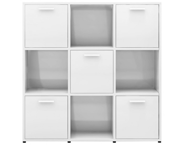 Sonata Шкаф библиотека, бял гланц, 90x30x90 см, ПДЧ