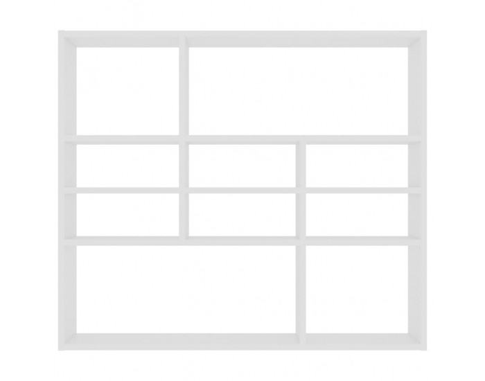 Sonata Стенен рафт, бял, 90x16x78 см, ПДЧ