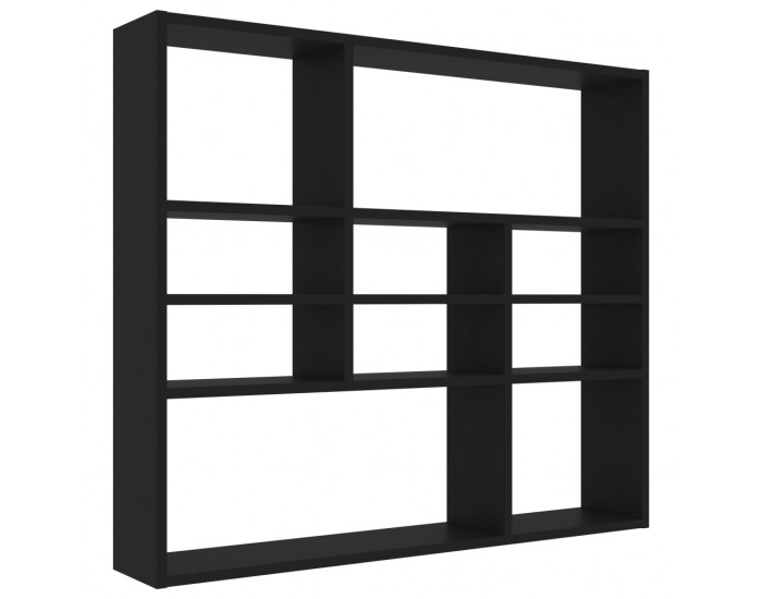 Sonata Стенен рафт, черен, 90x16x78 см, ПДЧ