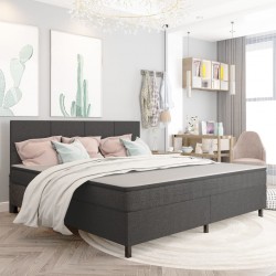 Sonata Боксспринг легло, тъмносиво, текстил, 200x200 см - Спалня