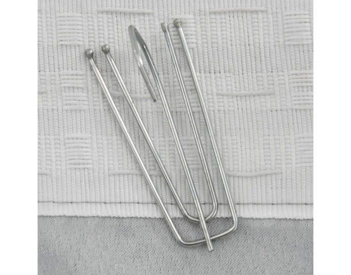 Sonata Затъмняващи завеси с куки имитация лен 2 бр сиви 140x225 см