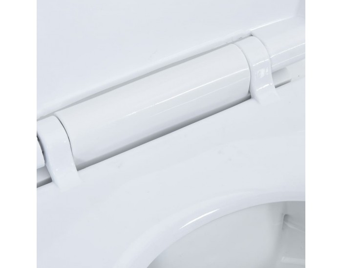 Sonata Висока тоалетна без ръб плавно затваряне +7 см керамика бяла