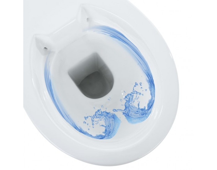 Sonata Висока тоалетна без ръб плавно затваряне +7 см керамика бяла