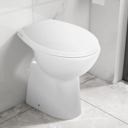 Sonata Висока тоалетна без ръб плавно затваряне +7 см керамика бяла - Продукти за баня и WC