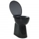 Sonata Висока тоалетна без ръб плавно затваряне +7 см керамика черна