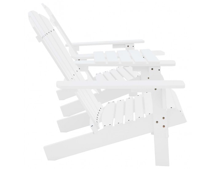 Sonata Градински стол "Адирондак", чам масив, бял