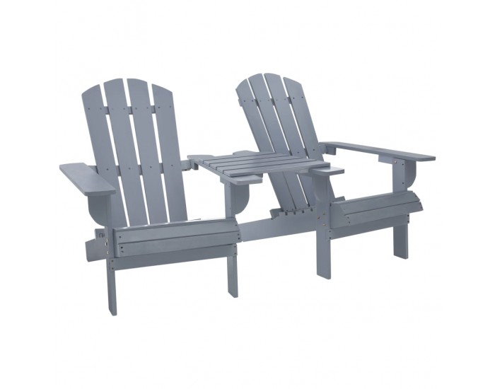 Sonata Градински стол "Адирондак", чам масив, сив