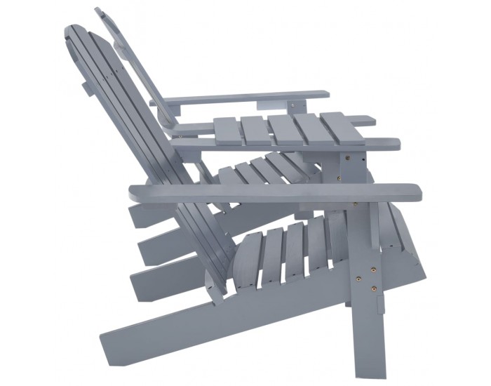 Sonata Градински стол "Адирондак", чам масив, сив