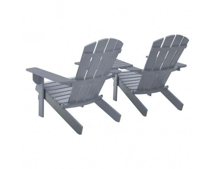 Sonata Градински стол "Адирондак", чам масив, сив