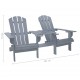 Sonata Градински стол "Адирондак", чам масив, сив