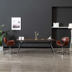 Sonata Въртящ офис стол, кафяв, изкуствена кожа - Столове
