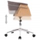 Sonata Въртящ офис стол, таупе, извито дърво и текстил