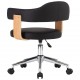 Sonata Въртящ офис стол, черен, извито дърво и изкуствена кожа