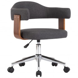 Sonata Въртящ офис стол, сив, извито дърво и текстил - Столове