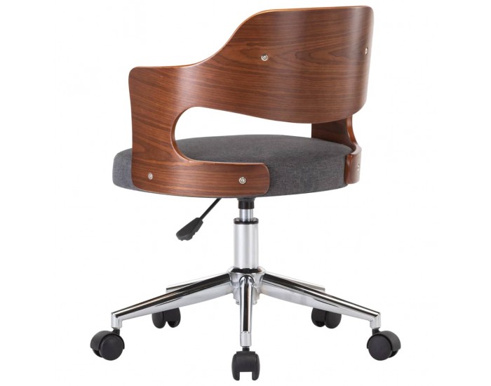 Sonata Въртящ офис стол, сив, извито дърво и текстил