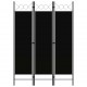 Sonata Параван за стая, 3 панела, черен, 120x180 см