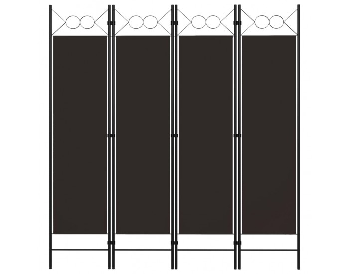 Sonata Параван за стая, 4 панела, кафяв, 160x180 см