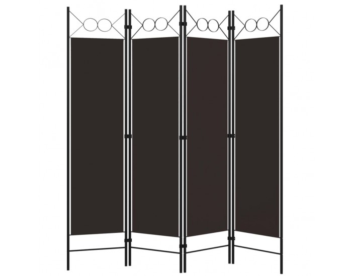 Sonata Параван за стая, 4 панела, кафяв, 160x180 см