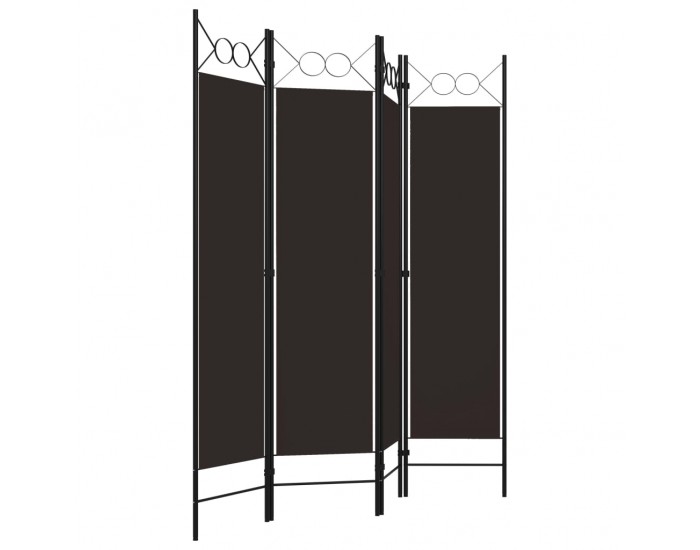 Sonata Параван за стая, 4 панела, кафяв, 160x180 см
