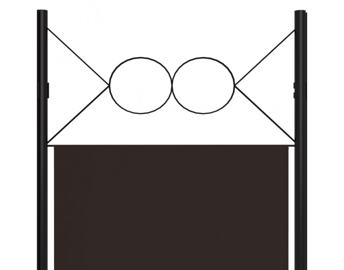 Sonata Параван за стая, 4 панела, кафяв, 160x180 см