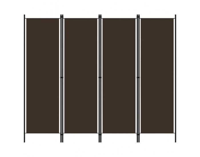 Sonata Параван за стая, 4 панела, кафяв, 200x180 см
