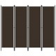 Sonata Параван за стая, 4 панела, кафяв, 200x180 см