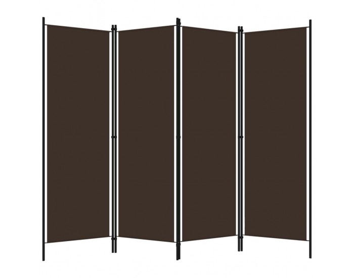 Sonata Параван за стая, 4 панела, кафяв, 200x180 см