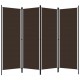 Sonata Параван за стая, 4 панела, кафяв, 200x180 см