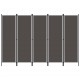Sonata Параван за стая, 5 панела, антрацит, 250x180 см