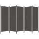 Sonata Параван за стая, 5 панела, антрацит, 250x180 см