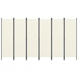 Sonata Параван за стая, 6 панела, кремавобял, 300x180 cм - Електроуреди и Аксесоари за Всекидневната