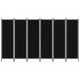 Sonata Параван за стая, 6 панела, черен, 300x180 cм