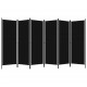Sonata Параван за стая, 6 панела, черен, 300x180 cм