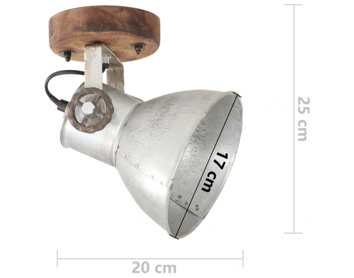 Sonata Индустриални стенни/тавански лампи 2 бр сребристи 20x25 см E27