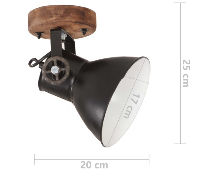 Sonata Индустриални стенни/таванни лампи 2 бр черни 20x25 см E27