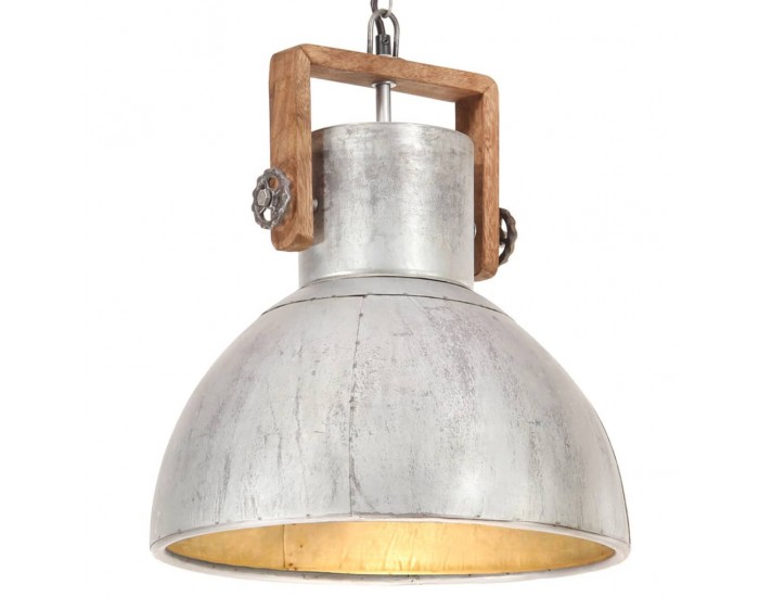 Sonata Индустриална пенделна лампа 25 W сребриста кръгла 40 см E27