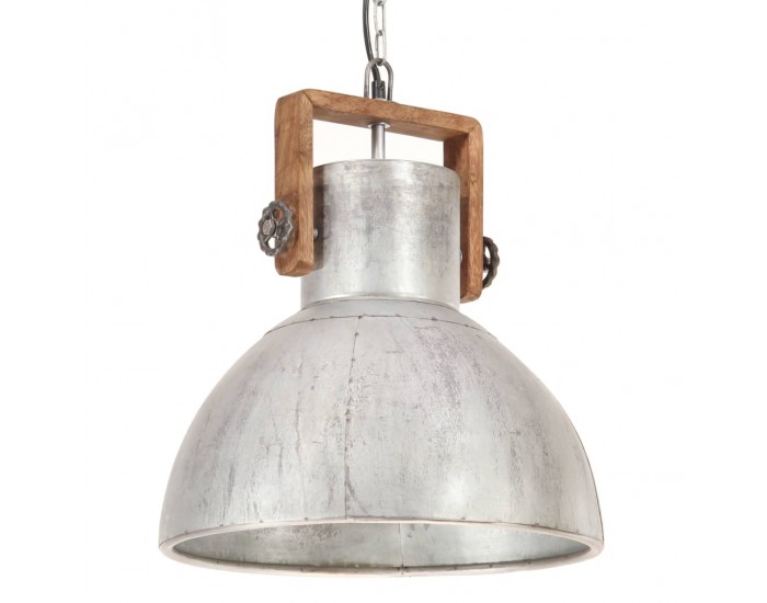 Sonata Индустриална пенделна лампа 25 W сребриста кръгла 40 см E27