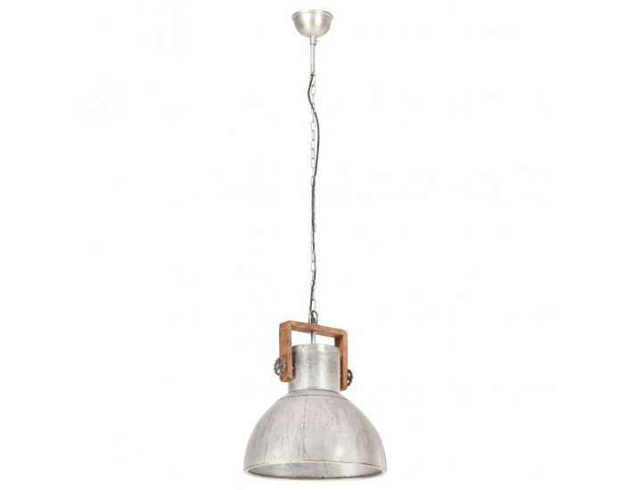 Sonata Индустриална пенделна лампа 25 W сребриста кръгла 40 см E27