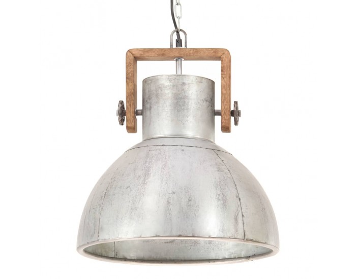 Sonata Индустриална пенделна лампа 25 W сребриста кръгла 40 см E27