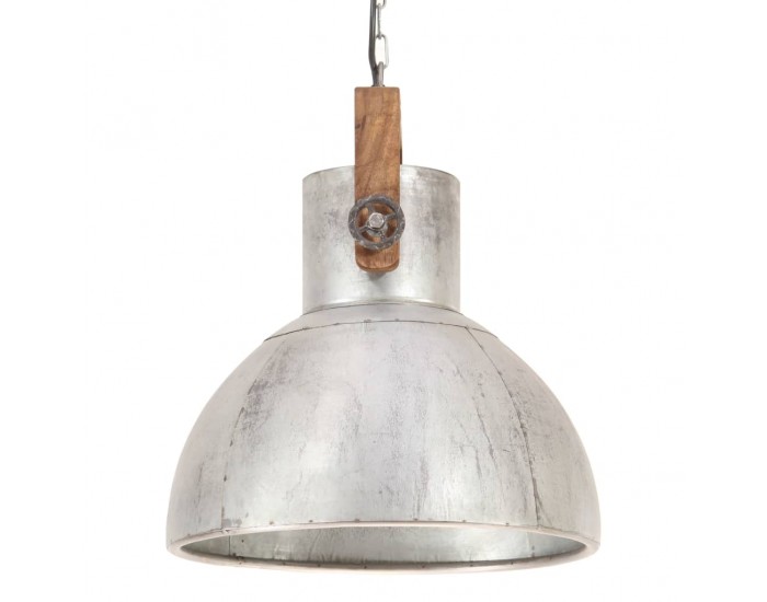 Sonata Индустриална пенделна лампа 25 W сребриста кръгла 40 см E27